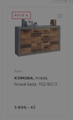 Xora KOMODA, hnědá, tmavě šedá, 152/90/39 cm