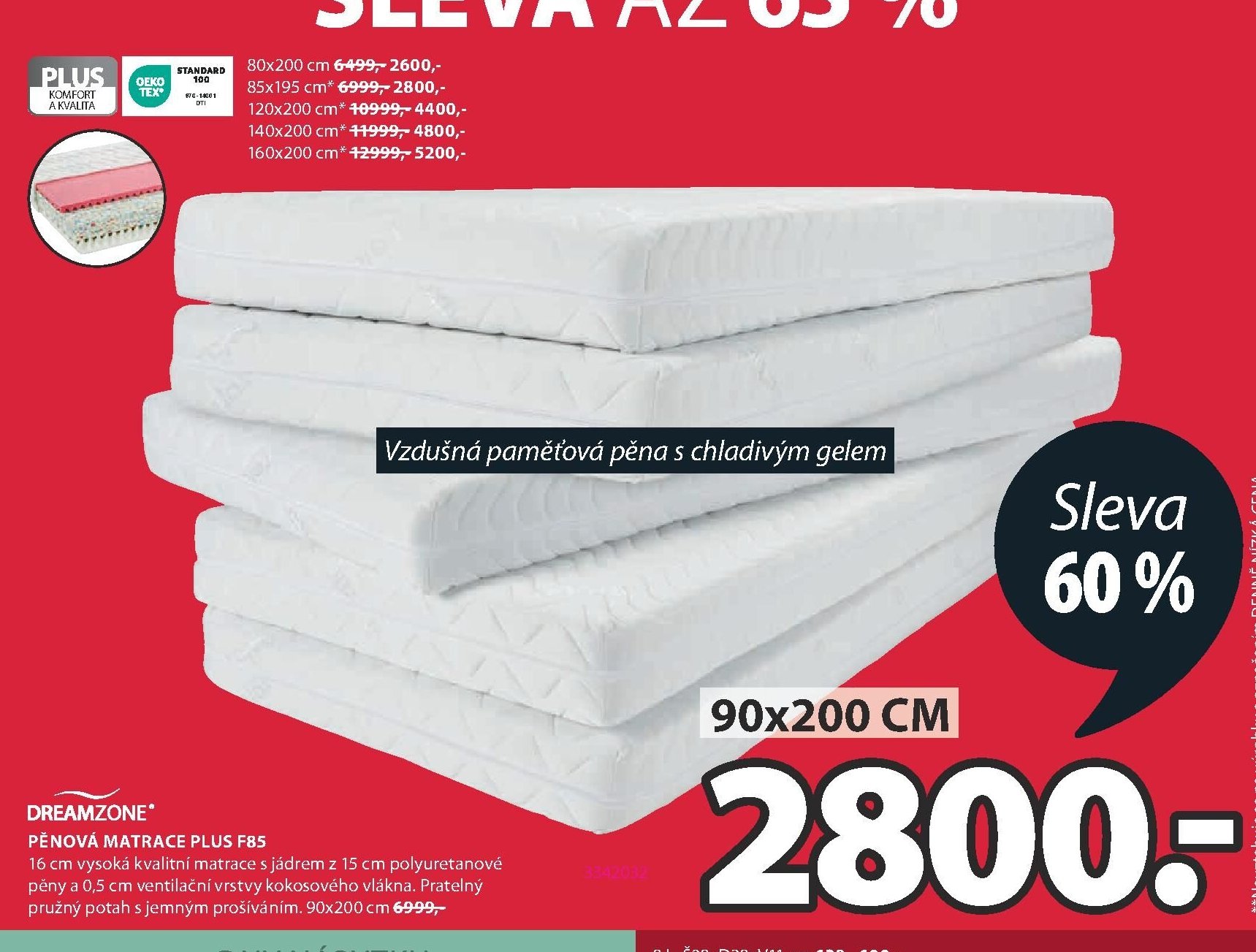 Matrace PLUS F85