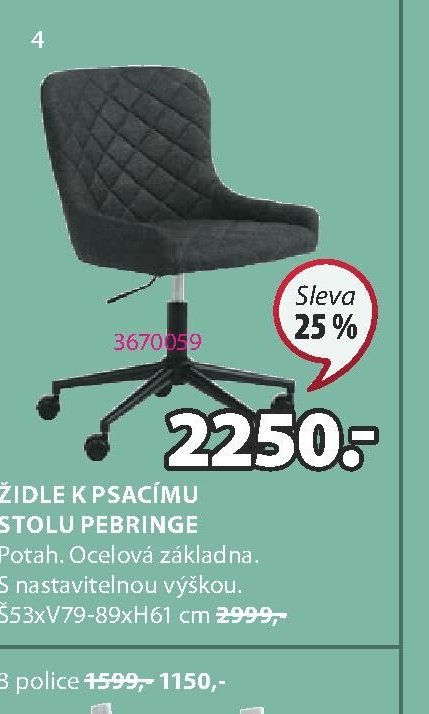 ŽIDLE K PSACÍMU STOLU PEBRINGE