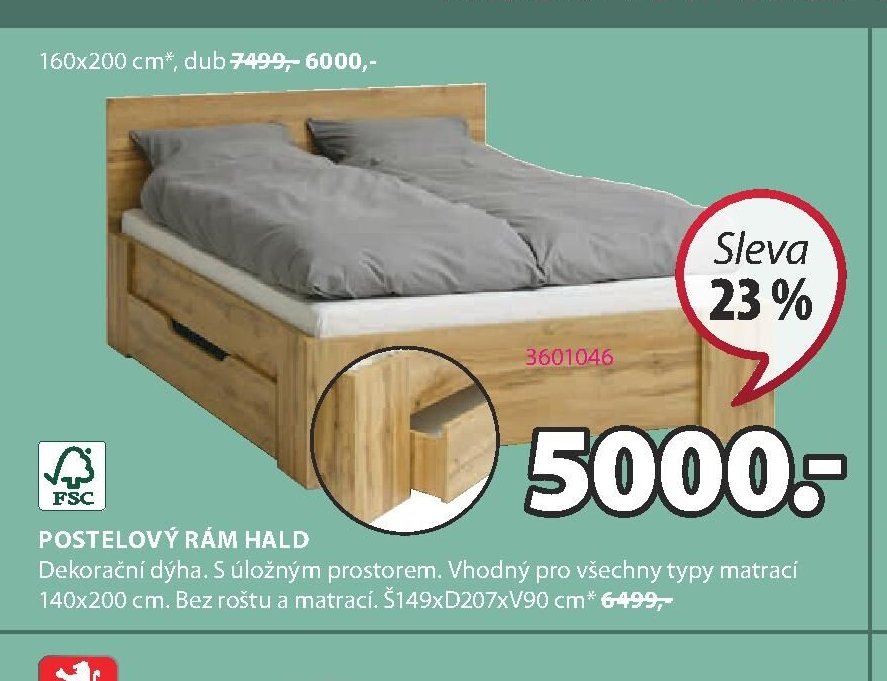 POSTELOVÝ RÁM HALD