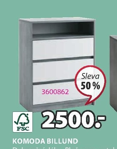 KOMODA BILLUND (2 zásuvky)