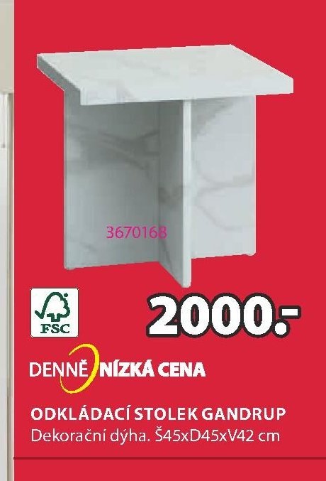 ODKLÁDACÍ STOLEK GANDRUP
