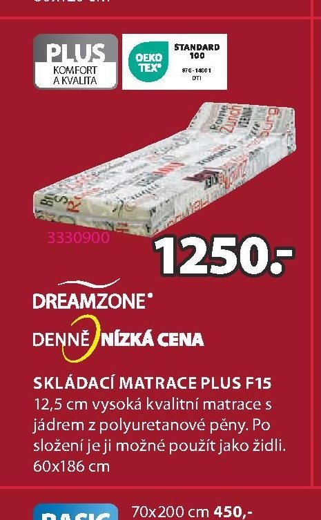 Skládací matrace PLUS F15