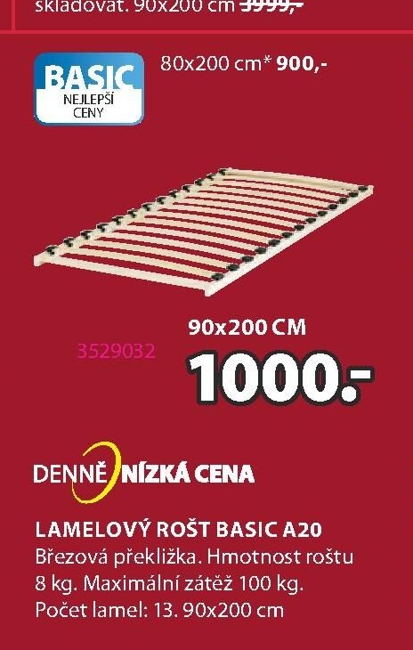 Lamelový rošt BASIC A20