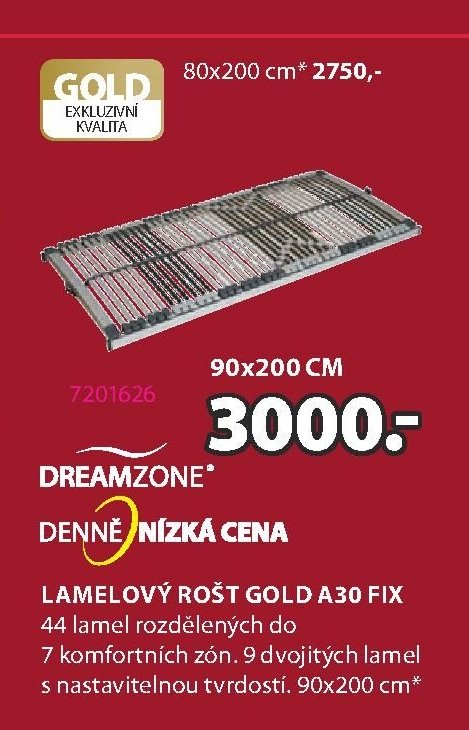 Lamelový rošt GOLD A30 FIX