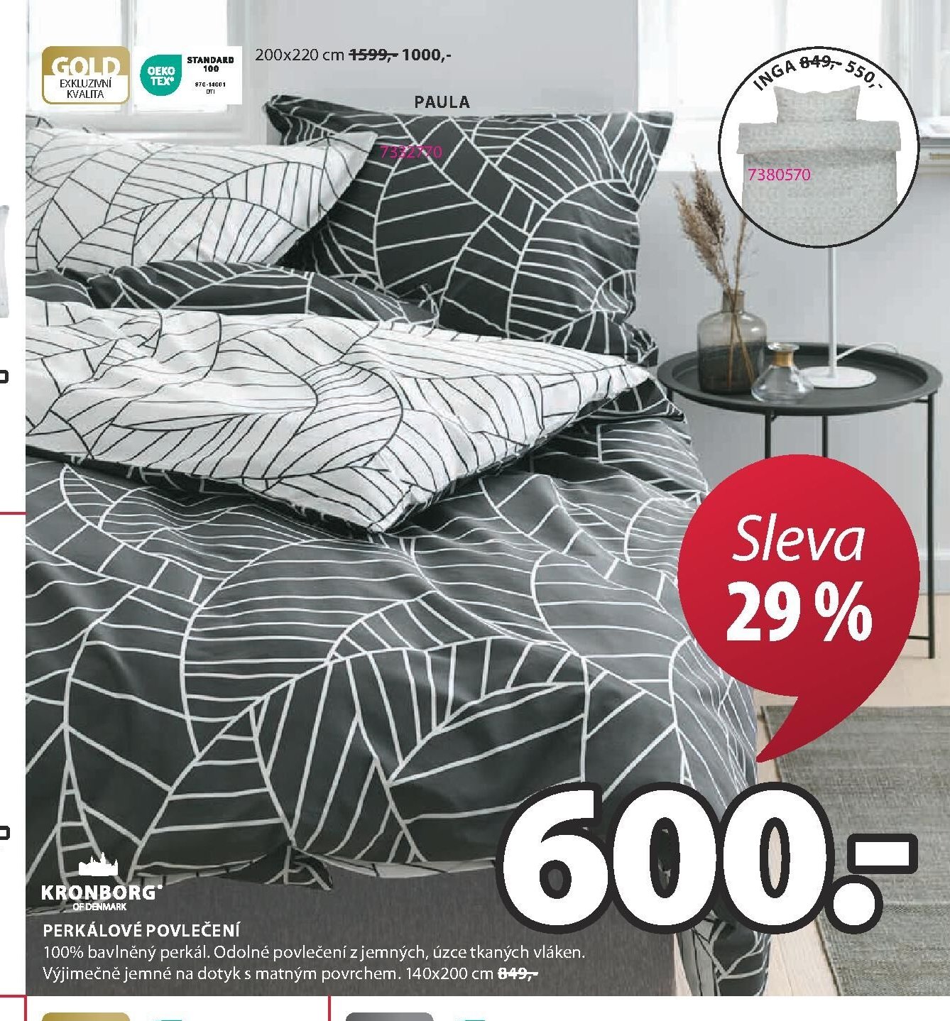 Perkálové povlečení