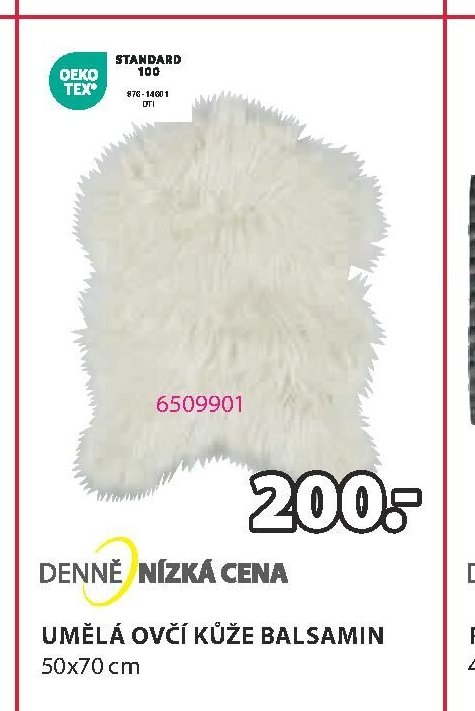 UMĚLÁ OVČÍ KŮŽE BALSAMIN 50x70 cm