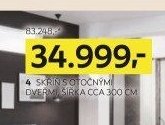 Skříň s otočnými dveřmi, šířka cca 300 cm