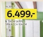 Šatní skříň, šířka cca 104 cm