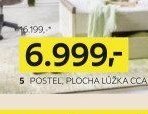 Postel, plocha lůžka cca 120x200 cm