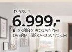 Skříň s posuvnými dveřmi, šířka cca 170 cm