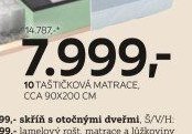Taštičková matrace, cca 90x200 cm