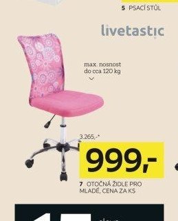 Otočná židle pro mladé