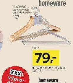 3 Sada šatních ramínek, 5dílná
