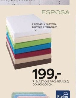 7 Elastické prostěradlo, cca 90x200 cm