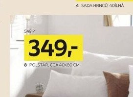 8 Polštář, cca 40x80 cm