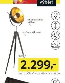 13 STOJACÍ SVÍTIDLO, VÝŠKA CCA 168 CM