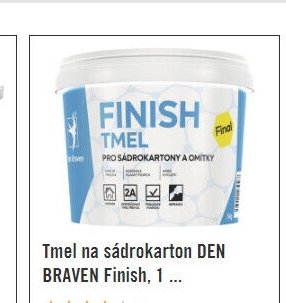 Tmel na sádrokarton DEN BRAVEN Finish, 1 ...