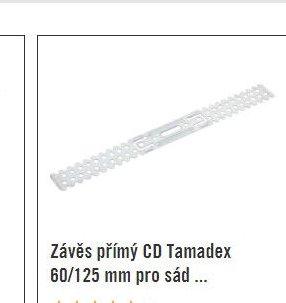 Závěs přímý CD Tamadex 60/125 mm pro sád ...