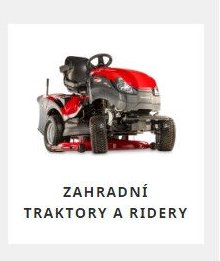 ZAHRADNÍ TRAKTORY A RIDERY