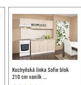 Kuchyňská linka Sofie blok 210 cm vanilk...