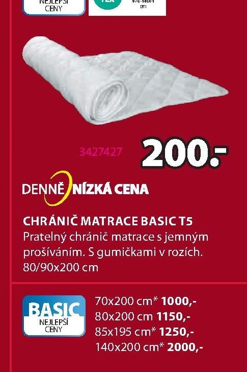 Chránič matrace BASIC T5