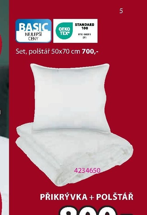 BASIC Polštář 50x70 cm