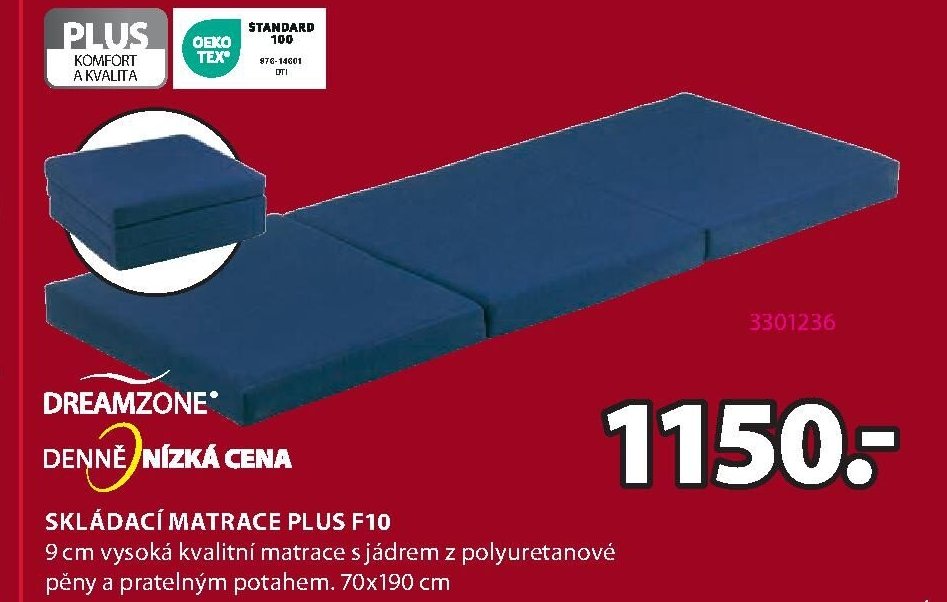 Skládací matrace PLUS F10