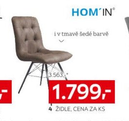 Židle v tmavě šedé barvě