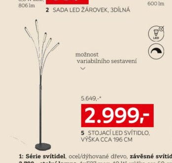 5 STOJACÍ LED SVÍTIDLO