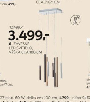 6 ZÁVĚSNÉ LED SVÍTIDLO