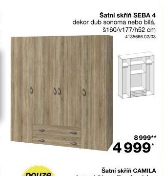 Šatní skříň SEBA 4