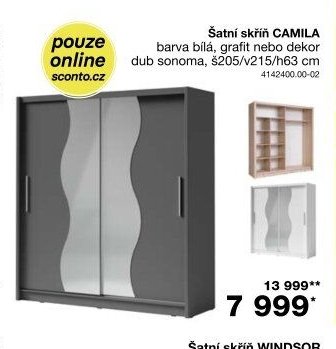 Šatní skříň CAMILA