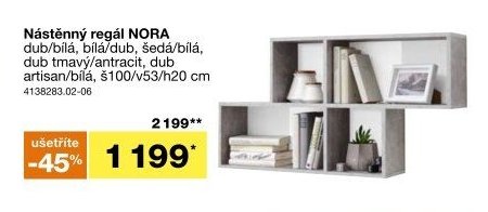 Nástěnný regál NORA