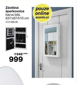 Závěsná šperkovnice