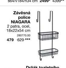 Závěsná police NIAGARA