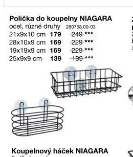 Polička do koupelny NIAGARA