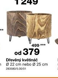 Dřevěný květináč