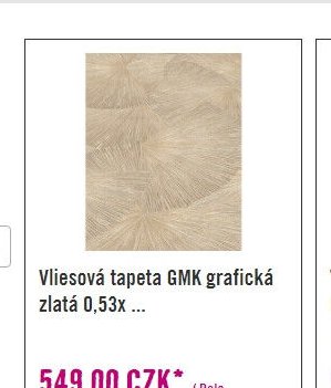 Vliesová tapeta GMK grafická zlatá 0,53x ...