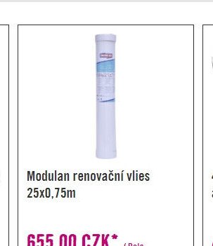 Modulan renovační vlies 25x0,75m