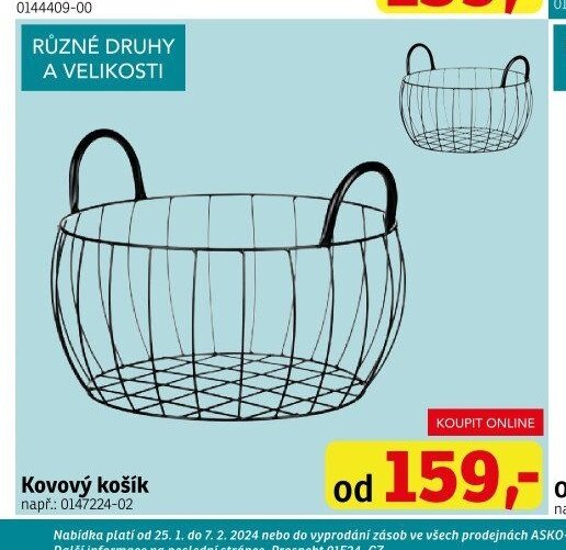Kovový košík