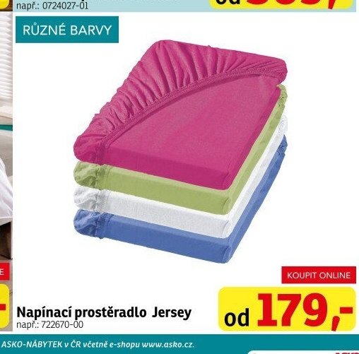 Napínací prostěradlo Jersey
