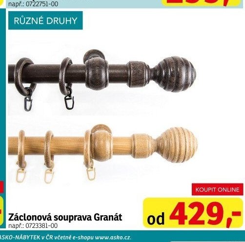 Záclonová souprava Granát
