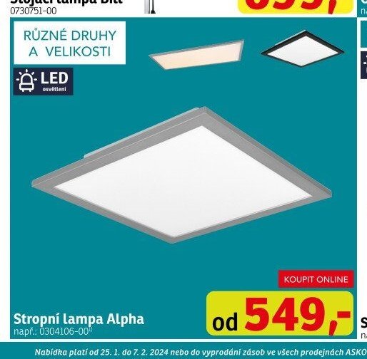 Stropní lampa Alpha