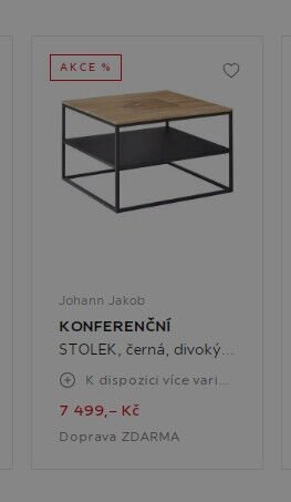 Johann Jakob KONFERENČNÍ STOLEK, černá, divoký dub