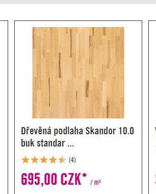 Dřevěná podlaha Skandor 10.0 buk standar ...
