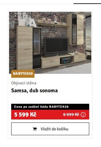 Obývací stěna Samsa, dub sonoma
