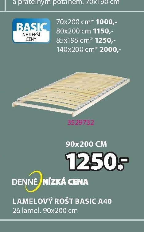 Lamelový rošt BASIC A40
