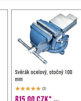 Svěrák ocelový, otočný 100 mm