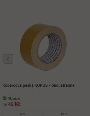 Kobercová páska KORUS - oboustranná